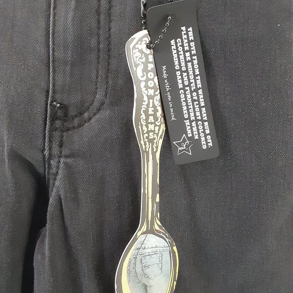 New Spoon Jeans Women's Skinny Leg Spandex Pants | Black | Size: 1 - Picture 4 of 10